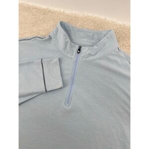 FootJoy Pullover Quarter Zip Mens XL Light Blue Golf Performance Top Long Sleeve